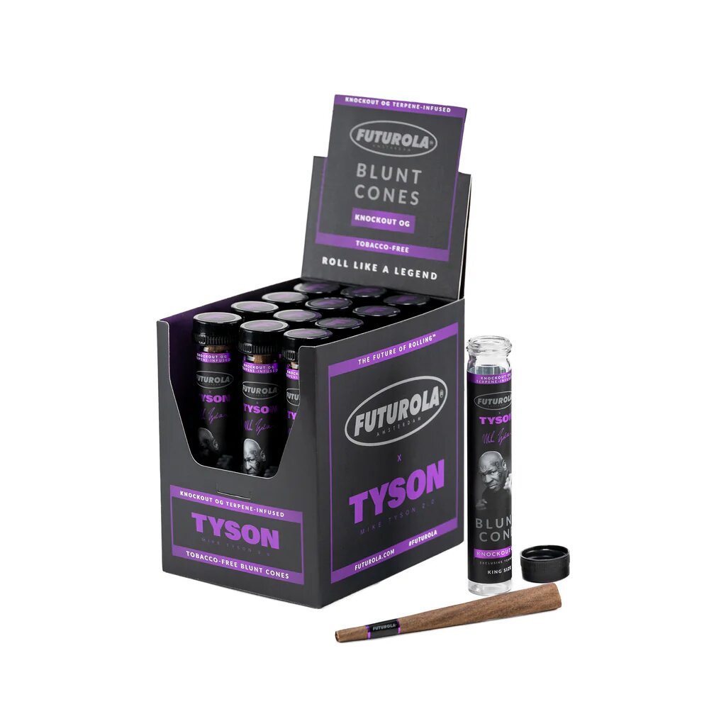 Futurola - Tyson 2.0 - Knockout OG - Terpene Infused Cones - 12er Display