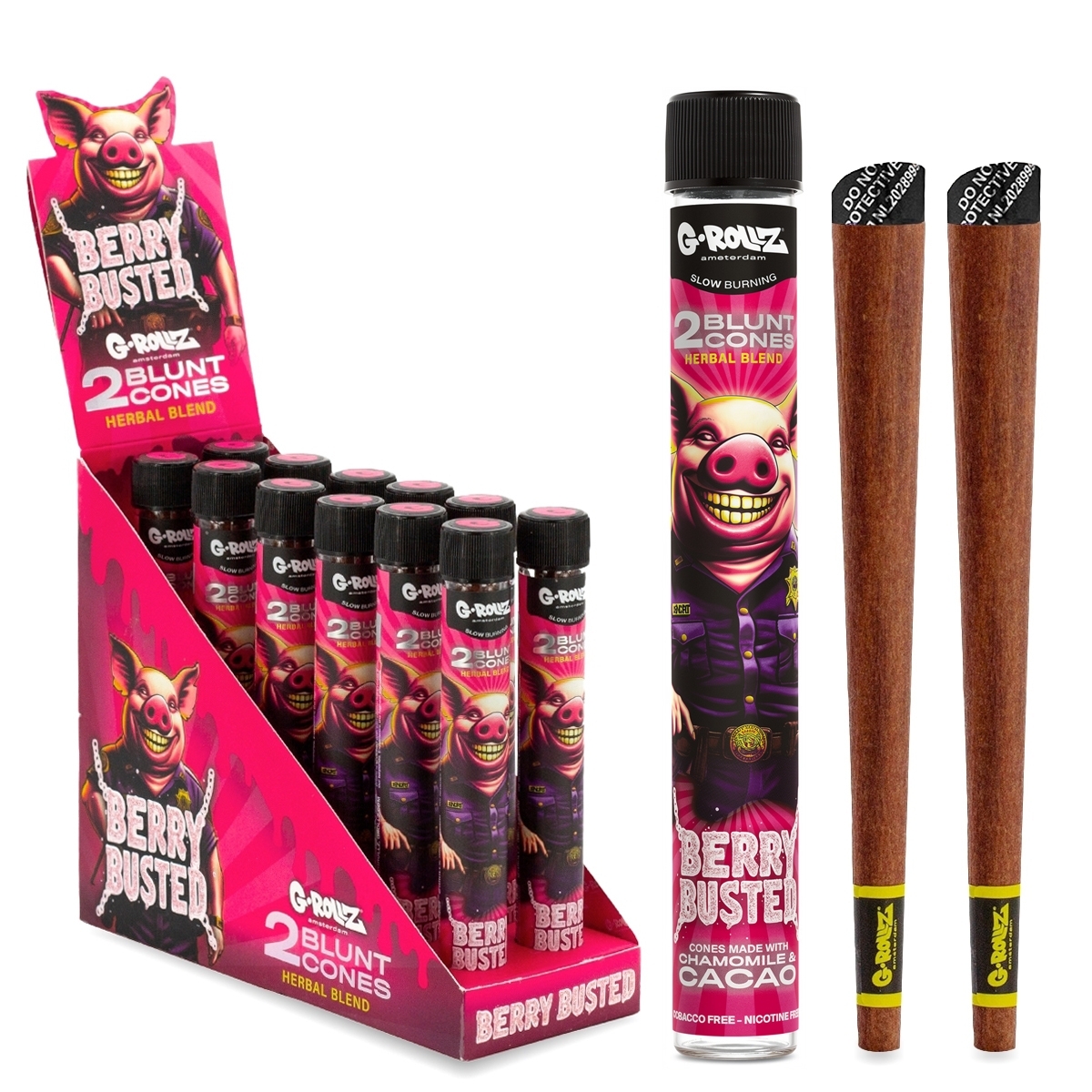 G-Rollz - Berry Busted - Terpene Infused Cones - 12er Display