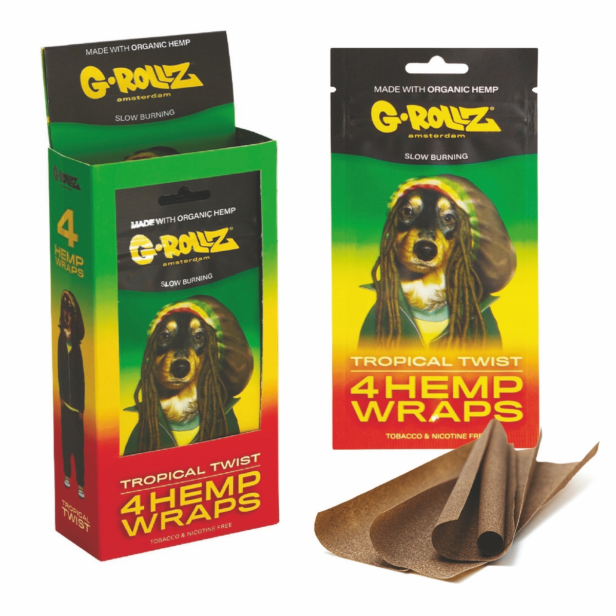 G-Rollz - Tropical Twist - Hemp Wraps - 15er Display