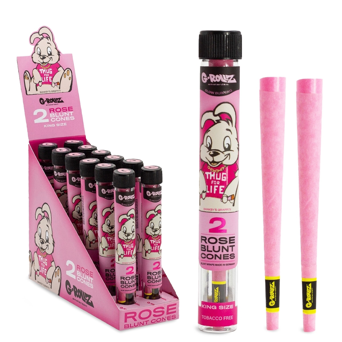 G-Rollz - Banksy's Graffiti - Pre-rolled Rose Cones - 12er Display