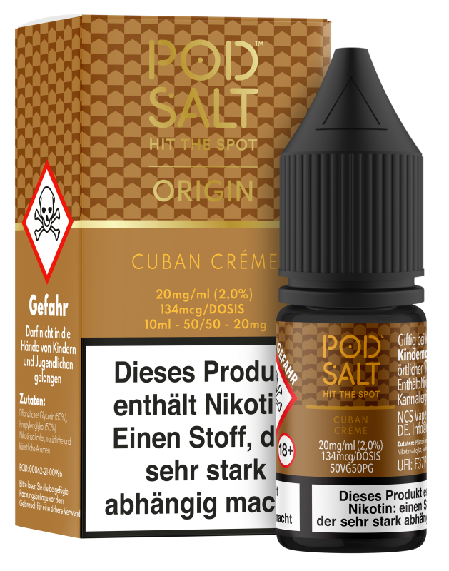 Pod Salt Origin - Cuban Creme